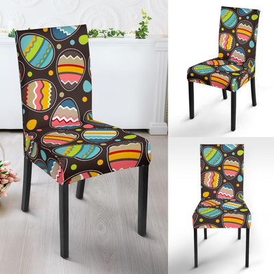 Easter Eggs Pattern Print Design RB03 Dining Chair Slipcover-JORJUNE.COM