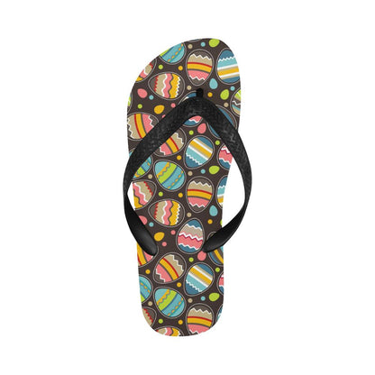 Easter Eggs Pattern Print Design RB03 Flip Flops-JorJune