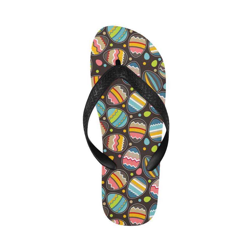 Easter Eggs Pattern Print Design RB03 Flip Flops-JorJune