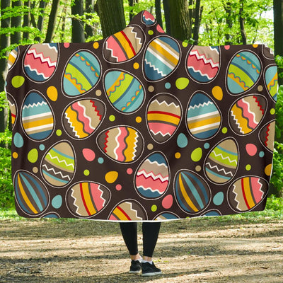 Easter Eggs Pattern Print Design RB03 Hooded Blanket-JORJUNE.COM