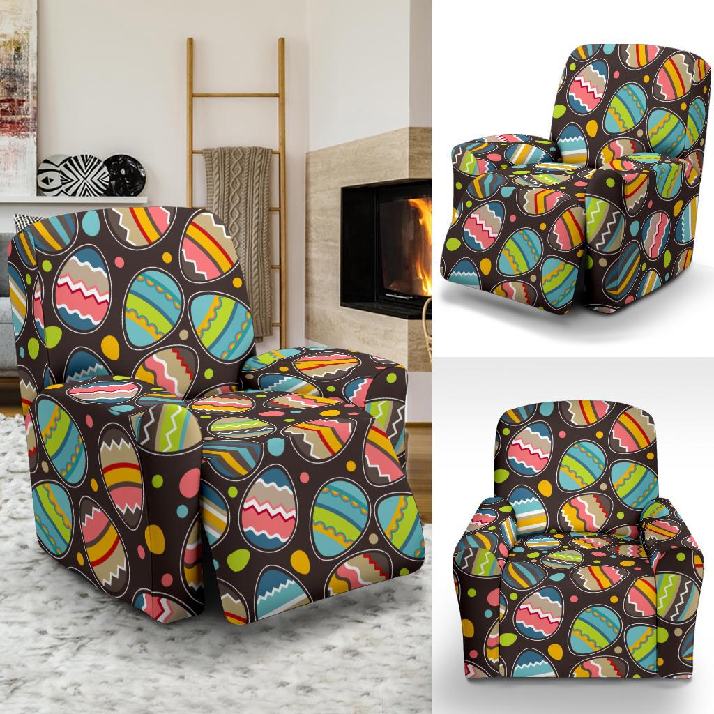 Easter Eggs Pattern Print Design RB03 Recliner Slipcover-JORJUNE.COM