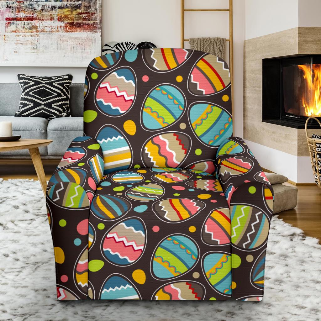 Easter Eggs Pattern Print Design RB03 Recliner Slipcover-JORJUNE.COM