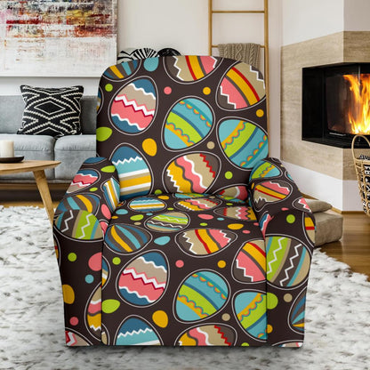 Easter Eggs Pattern Print Design RB03 Recliner Slipcover-JORJUNE.COM
