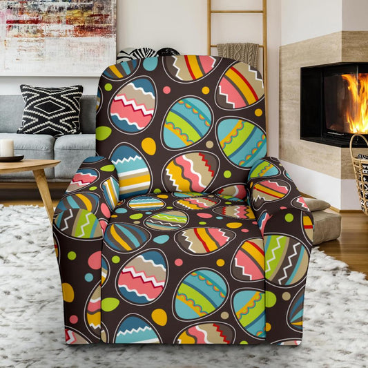 Easter Eggs Pattern Print Design RB03 Recliner Slipcover-JORJUNE.COM