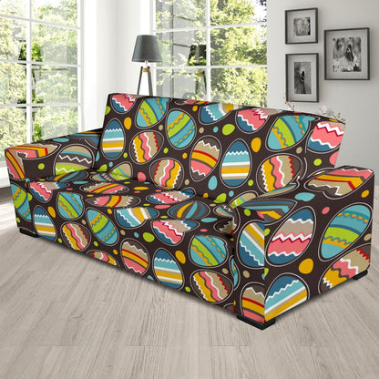 Easter Eggs Pattern Print Design RB03 Sofa Slipcover-JORJUNE.COM