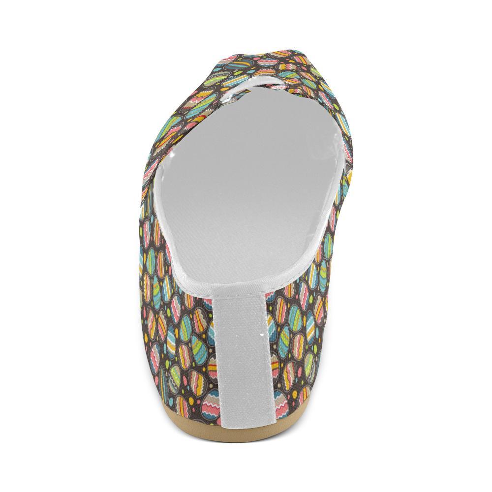 Easter Eggs Pattern Print Design RB03 Women Casual Shoes-JorJune.com