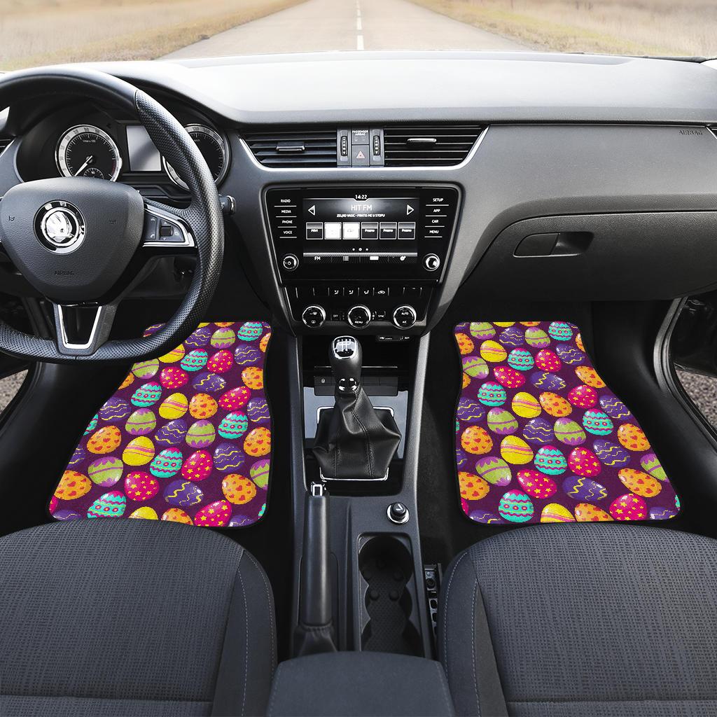 Easter Eggs Pattern Print Design RB04 Car Floor Mats-JorJune