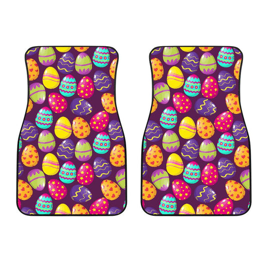 Easter Eggs Pattern Print Design RB04 Car Floor Mats-JorJune