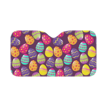 Easter Eggs Pattern Print Design RB04 Car Sun Shade-JorJune