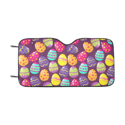 Easter Eggs Pattern Print Design RB04 Car Sun Shade-JorJune