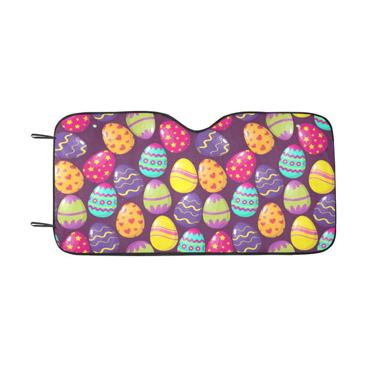 Easter Eggs Pattern Print Design RB04 Car Sun Shade-JorJune