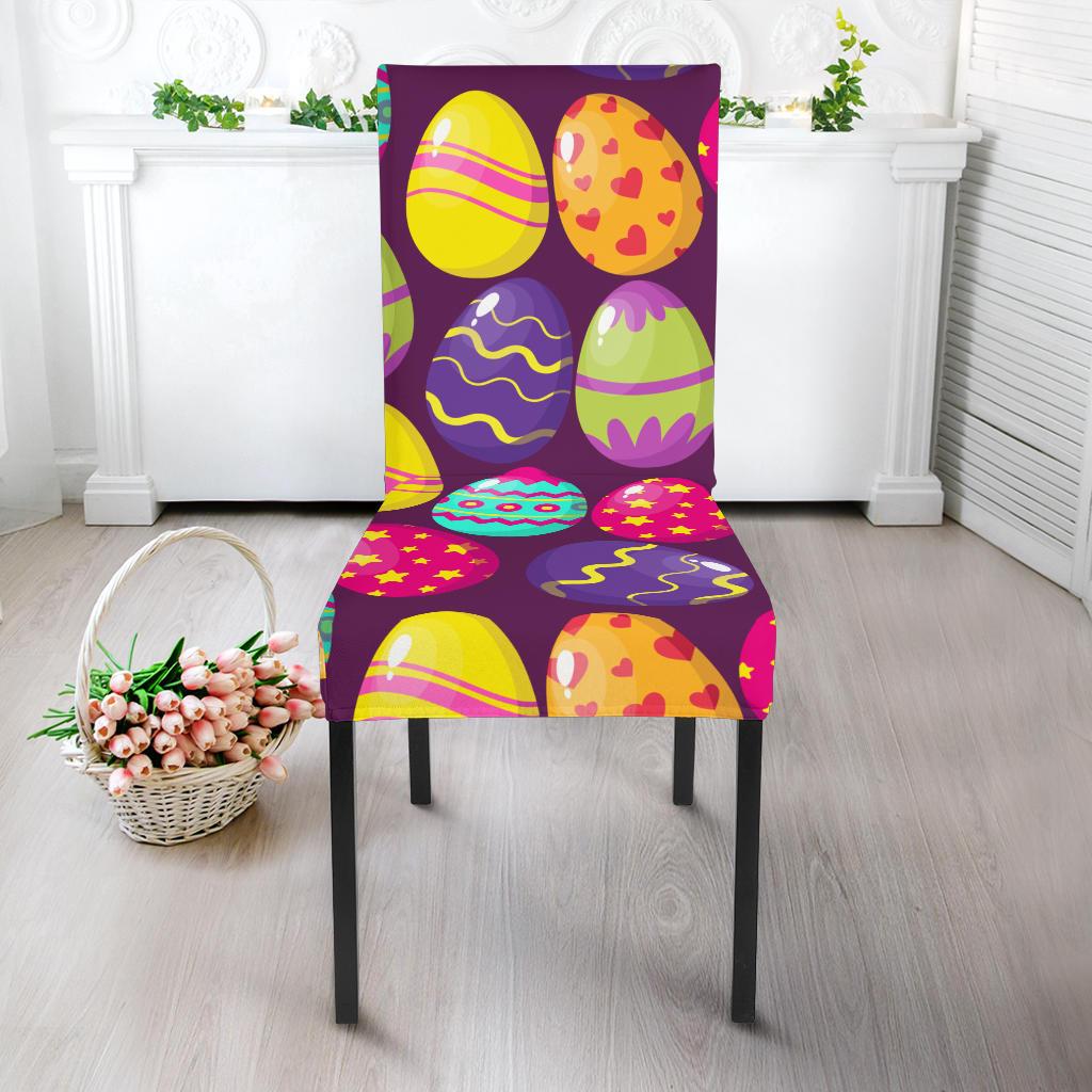 Easter Eggs Pattern Print Design RB04 Dining Chair Slipcover-JORJUNE.COM