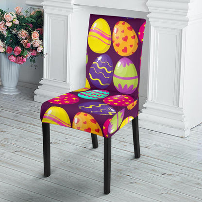Easter Eggs Pattern Print Design RB04 Dining Chair Slipcover-JORJUNE.COM