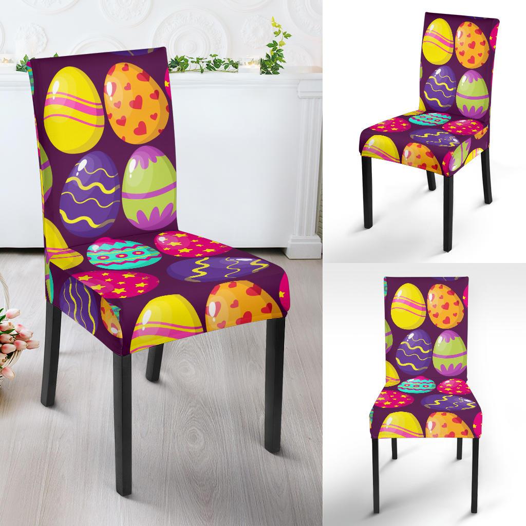 Easter Eggs Pattern Print Design RB04 Dining Chair Slipcover-JORJUNE.COM