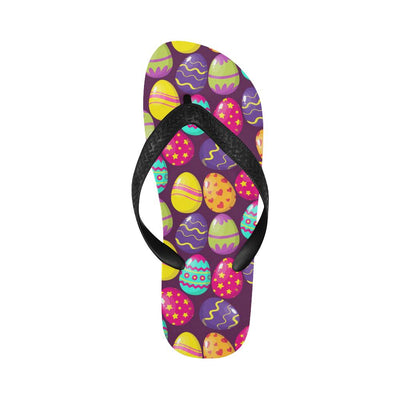 Easter Eggs Pattern Print Design RB04 Flip Flops-JorJune