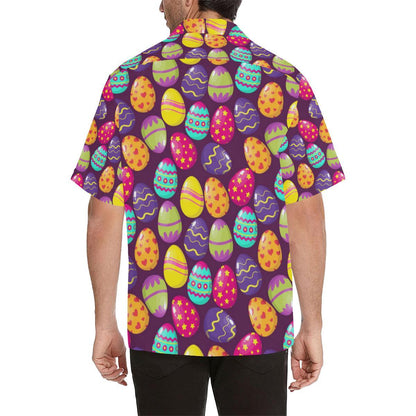 Easter Eggs Pattern Print Design RB04 Men Hawaiian Shirt-JorJune