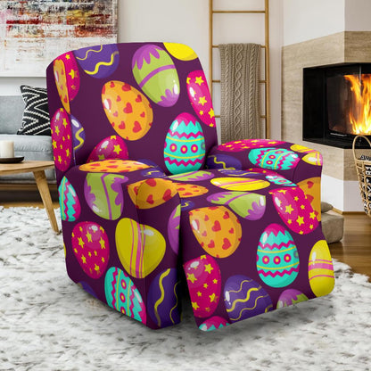 Easter Eggs Pattern Print Design RB04 Recliner Slipcover-JORJUNE.COM