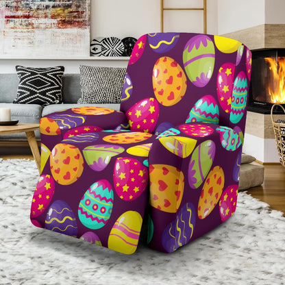 Easter Eggs Pattern Print Design RB04 Recliner Slipcover-JORJUNE.COM