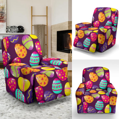 Easter Eggs Pattern Print Design RB04 Recliner Slipcover-JORJUNE.COM