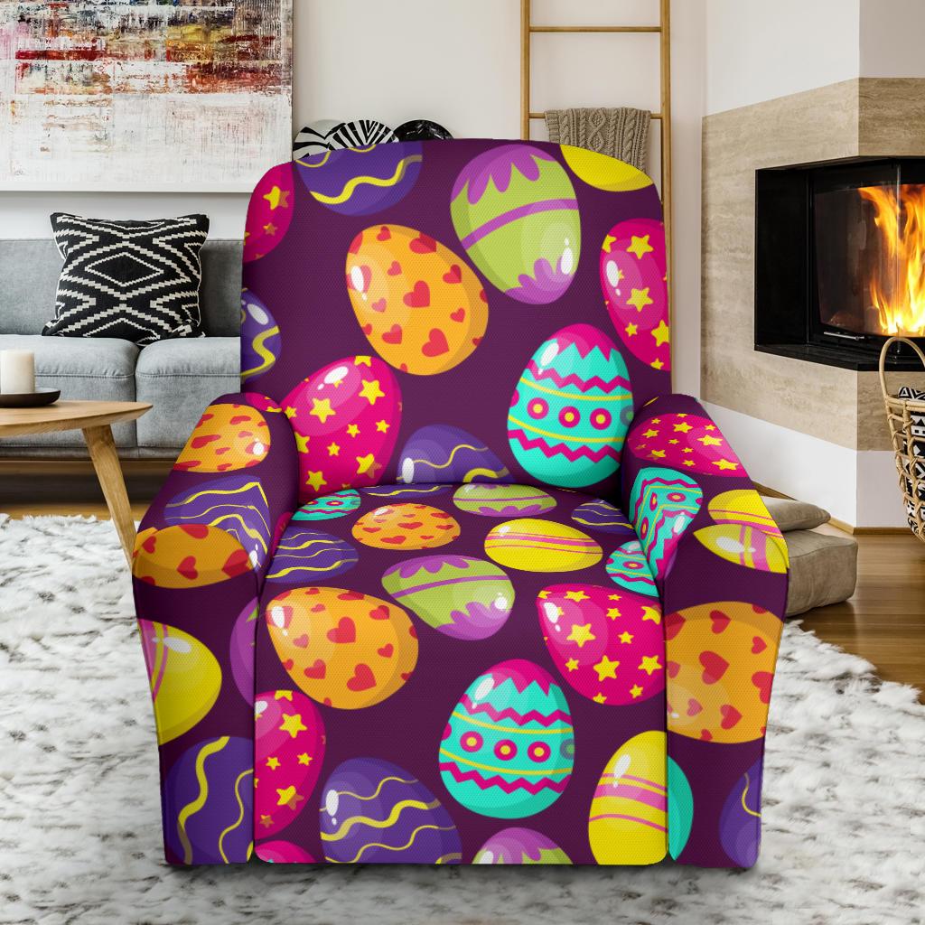 Easter Eggs Pattern Print Design RB04 Recliner Slipcover-JORJUNE.COM