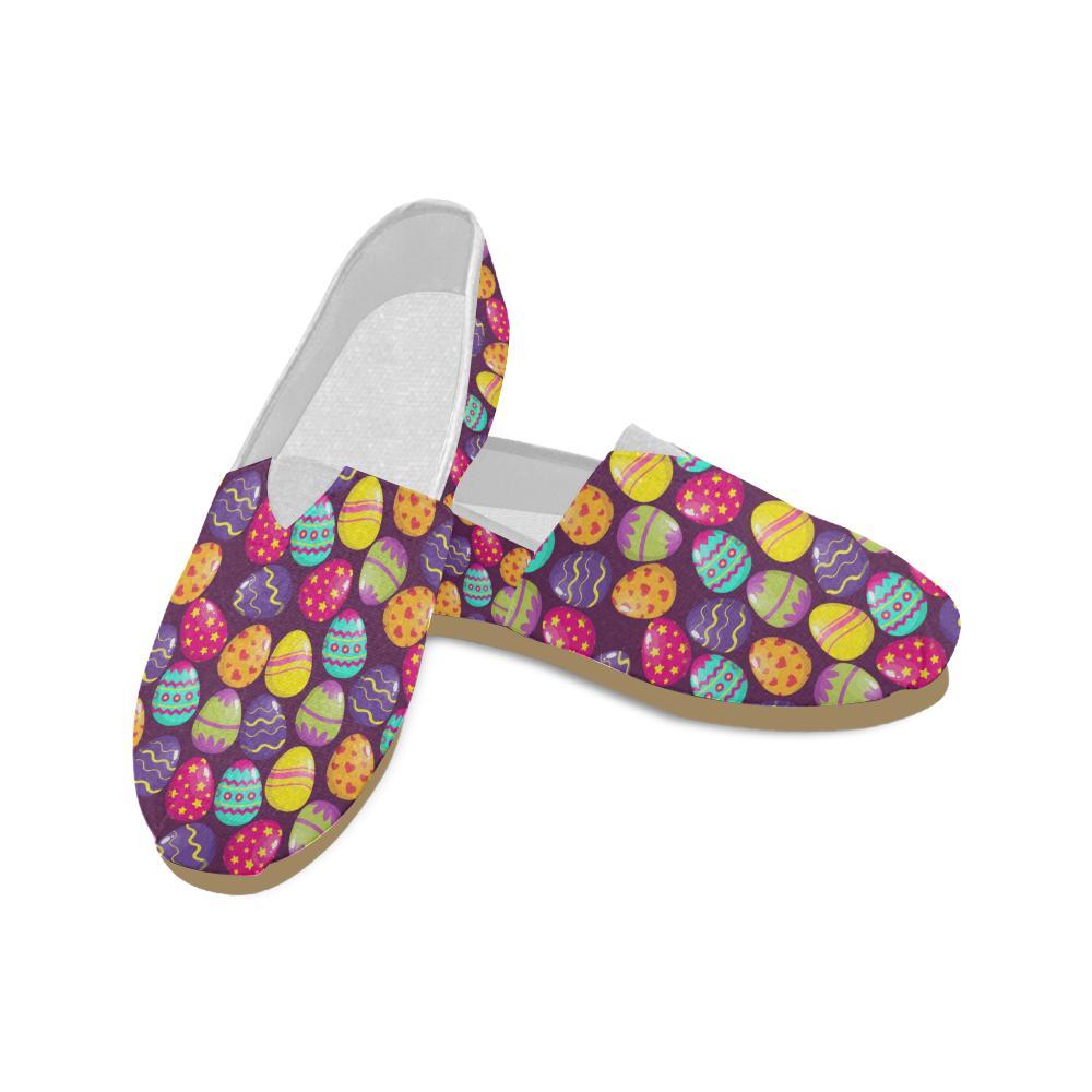 Easter Eggs Pattern Print Design RB04 Women Casual Shoes-JorJune.com