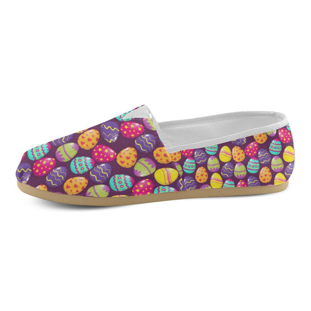 Easter Eggs Pattern Print Design RB04 Women Casual Shoes-JorJune.com