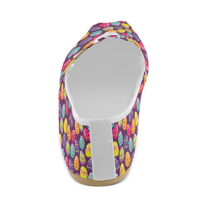 Easter Eggs Pattern Print Design RB04 Women Casual Shoes-JorJune.com