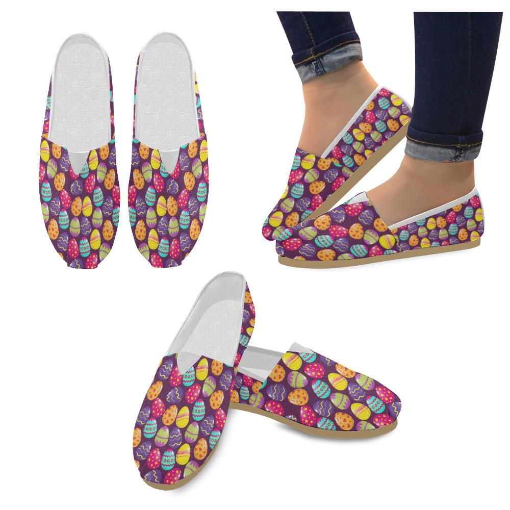 Easter Eggs Pattern Print Design RB04 Women Casual Shoes-JorJune.com