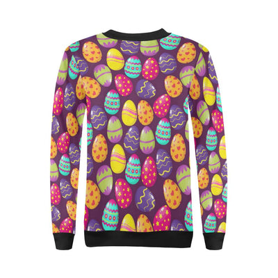Easter Eggs Pattern Print Design RB04 Women Long Sleeve Sweatshirt-JorJune