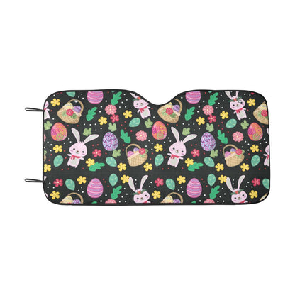 Easter Eggs Pattern Print Design RB05 Car Sun Shade-JorJune