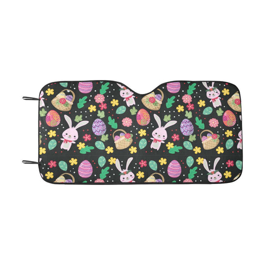 Easter Eggs Pattern Print Design RB05 Car Sun Shade-JorJune