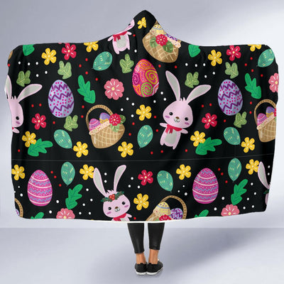 Easter Eggs Pattern Print Design RB05 Hooded Blanket-JORJUNE.COM