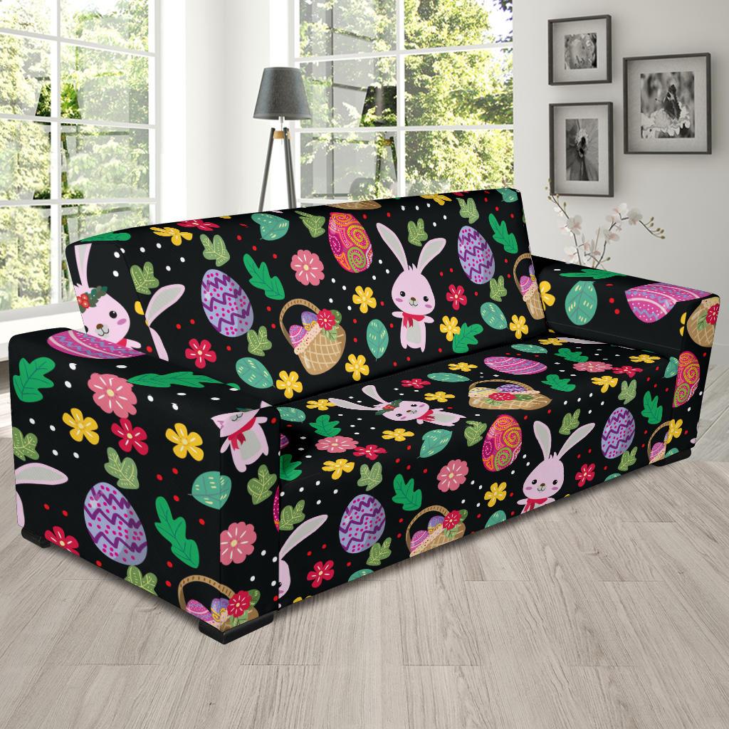 Easter Eggs Pattern Print Design RB05 Sofa Slipcover-JORJUNE.COM