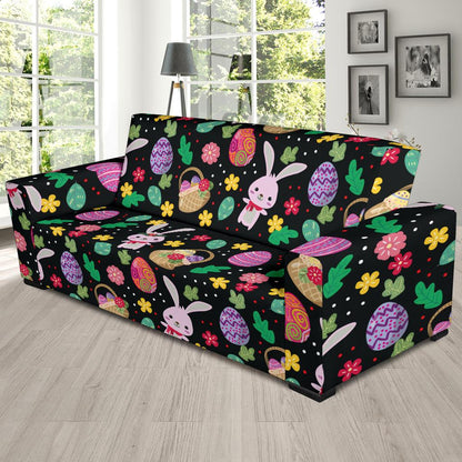 Easter Eggs Pattern Print Design RB05 Sofa Slipcover-JORJUNE.COM