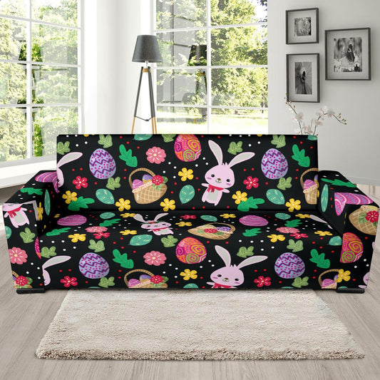 Easter Eggs Pattern Print Design RB05 Sofa Slipcover-JORJUNE.COM