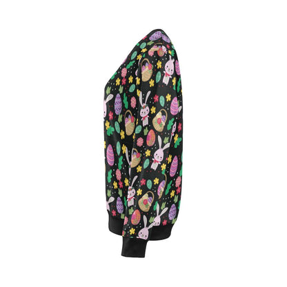 Easter Eggs Pattern Print Design RB05 Women Long Sleeve Sweatshirt-JorJune
