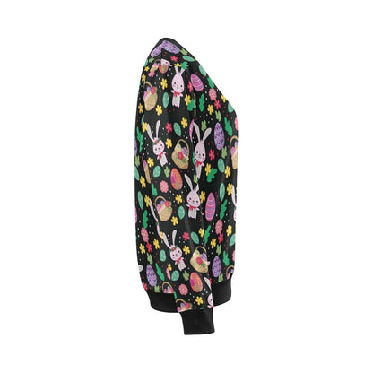 Easter Eggs Pattern Print Design RB05 Women Long Sleeve Sweatshirt-JorJune