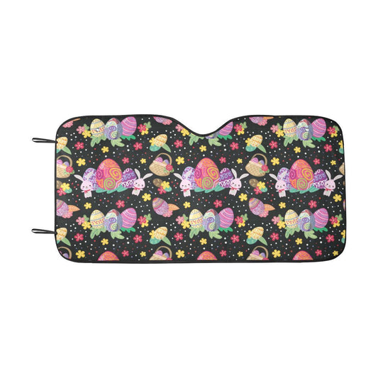 Easter Eggs Pattern Print Design RB06 Car Sun Shade-JorJune