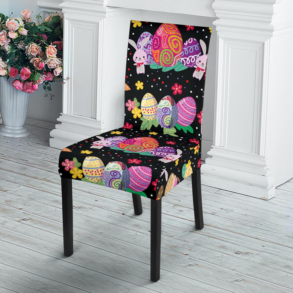 Easter Eggs Pattern Print Design RB06 Dining Chair Slipcover-JORJUNE.COM