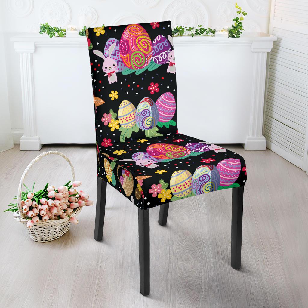Easter Eggs Pattern Print Design RB06 Dining Chair Slipcover-JORJUNE.COM