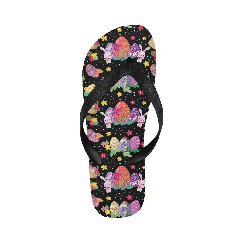 Easter Eggs Pattern Print Design RB06 Flip Flops-JorJune