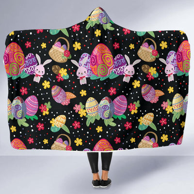 Easter Eggs Pattern Print Design RB06 Hooded Blanket-JORJUNE.COM