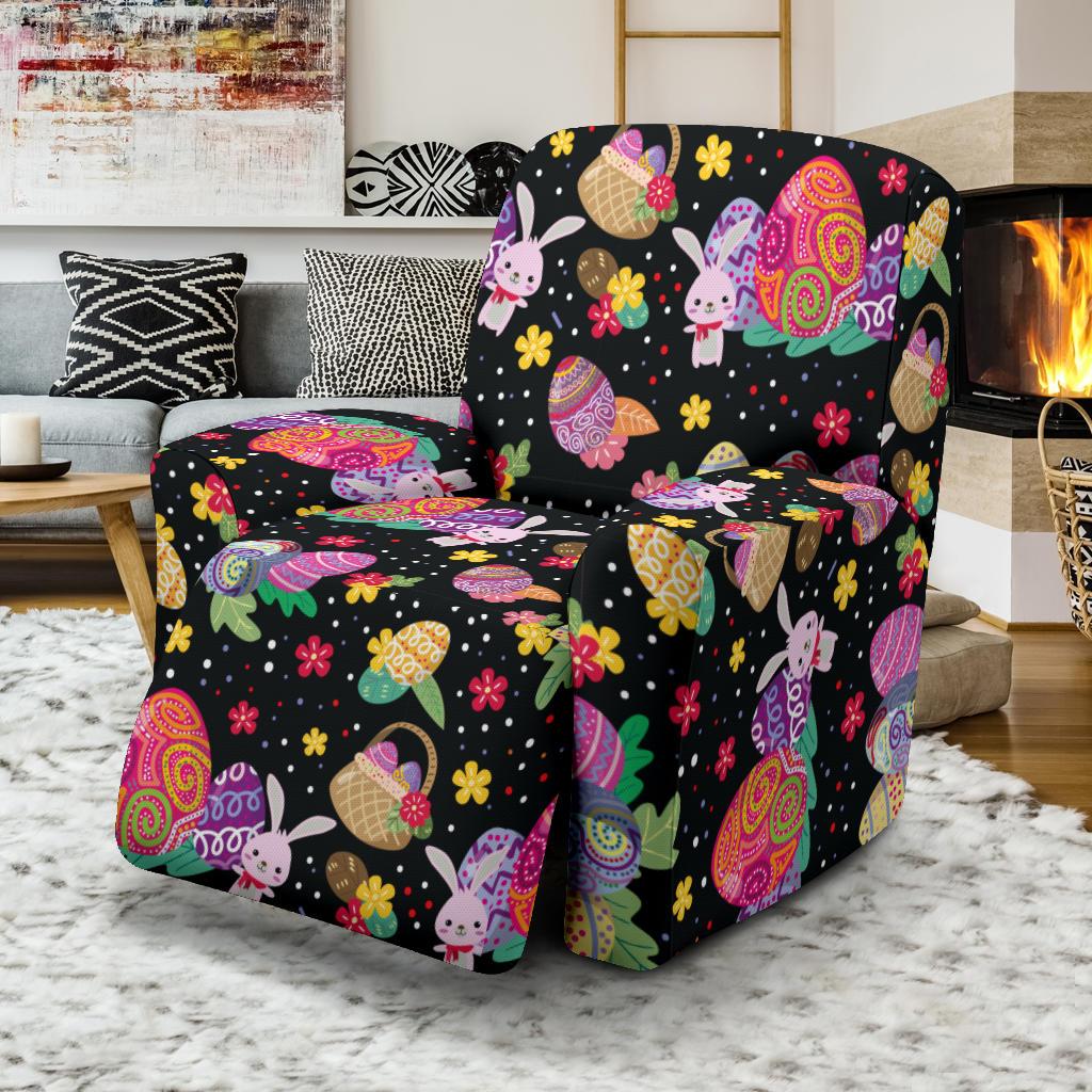 Easter Eggs Pattern Print Design RB06 Recliner Slipcover-JORJUNE.COM
