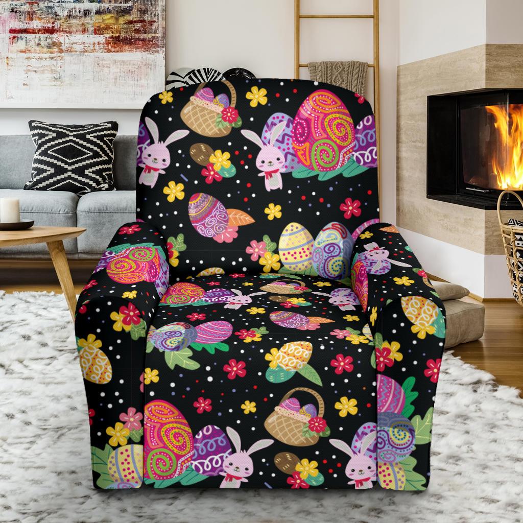 Easter Eggs Pattern Print Design RB06 Recliner Slipcover-JORJUNE.COM