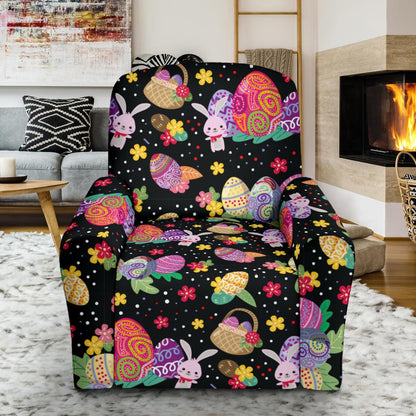 Easter Eggs Pattern Print Design RB06 Recliner Slipcover-JORJUNE.COM