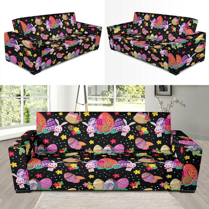 Easter Eggs Pattern Print Design RB06 Sofa Slipcover-JORJUNE.COM
