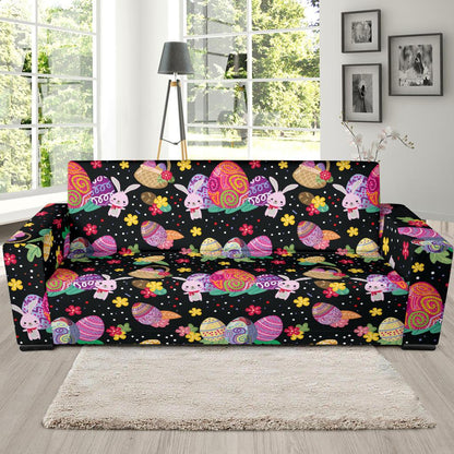 Easter Eggs Pattern Print Design RB06 Sofa Slipcover-JORJUNE.COM