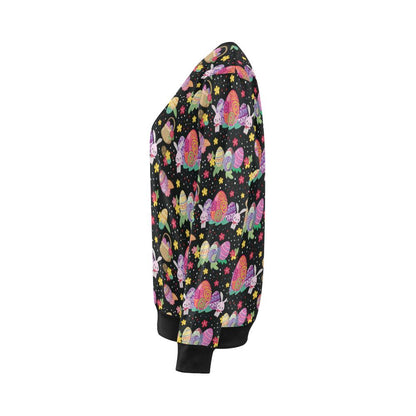 Easter Eggs Pattern Print Design RB06 Women Long Sleeve Sweatshirt-JorJune