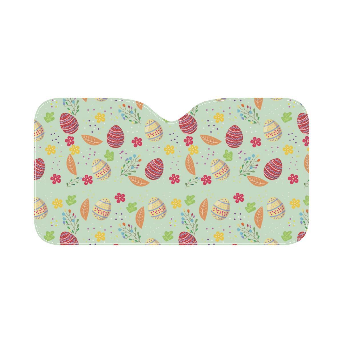 Easter Eggs Pattern Print Design RB07 Car Sun Shade-JorJune