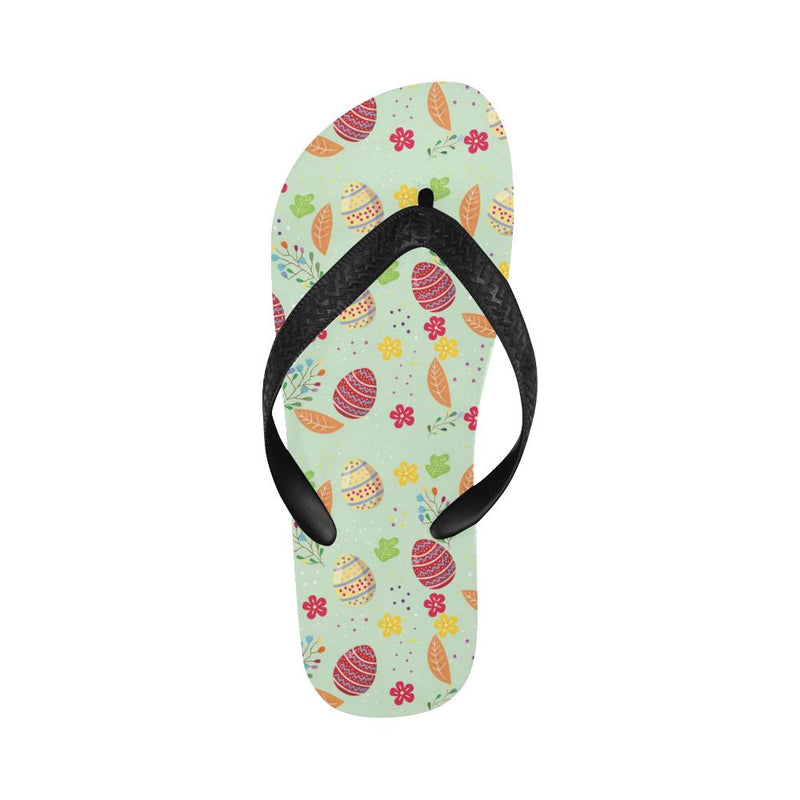 Easter Eggs Pattern Print Design RB07 Flip Flops-JorJune